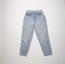 Vtg 90s Streetwear Womens 11 Petite Thrashed High Waist Tapered Leg Deni... - $47.36 CAD