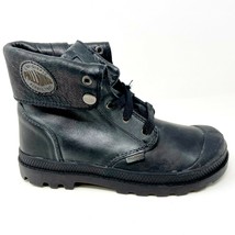 Palladium Baggy Leather Zipper II Black Kids Boots 53454 001 - £26.33 GBP