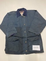 Outwear Collection Vintage Used Wax Jacket In Blue M Armpit/armpit 24&quot; (wx51) - £25.62 GBP
