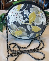 Vera Bradley Shimmer Evening Round Bag Sequins Chain Crossbody Strap Dogwood New - £22.91 GBP