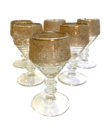 Vintage Paden City Glass Spring Orchard Gold Set of 6 - $71.24
