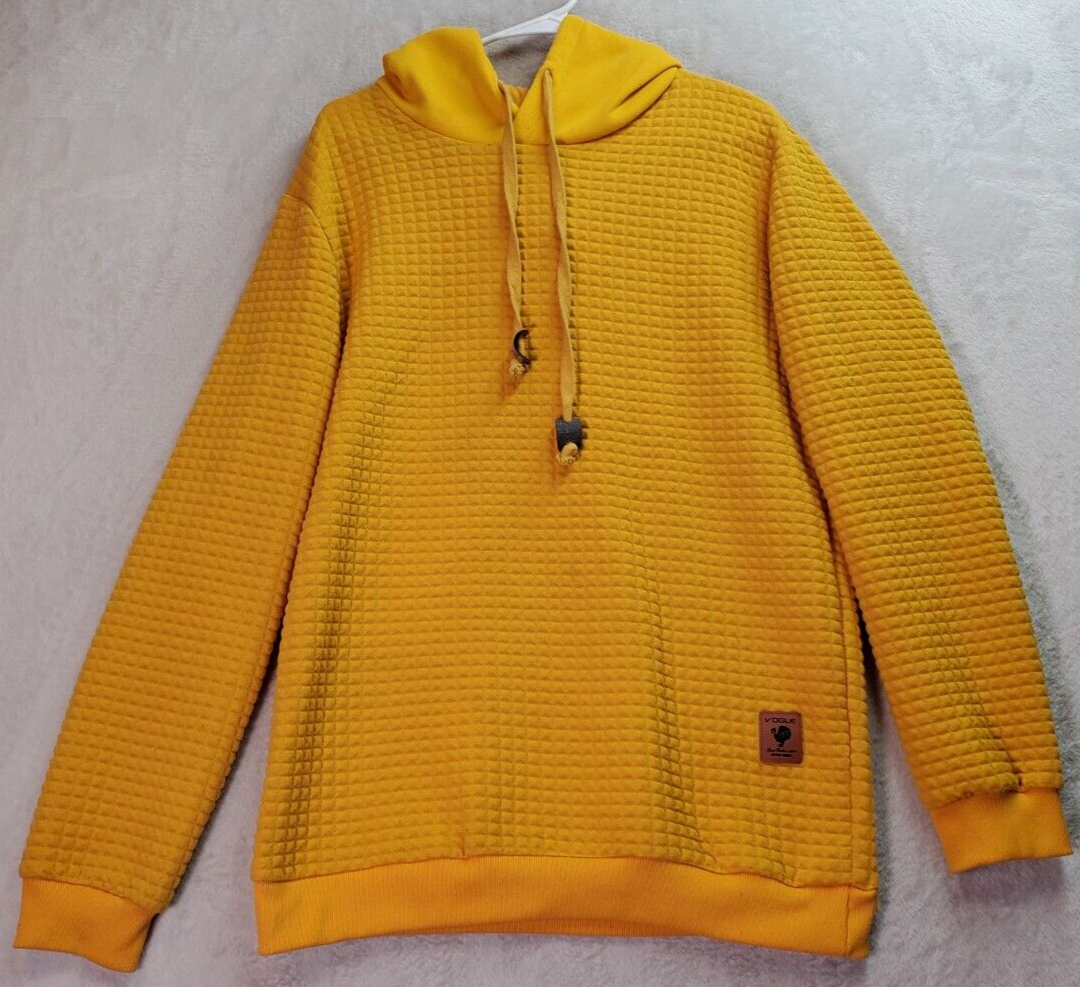 Coofandy Hoodie Men Medium Yellow Polyester Long Raglan Sleeve Hooded Dr... - $13.99
