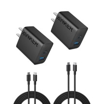 iPhone Charger, Anker USB C Charger, 2-Pack 20W Dual Port USB Fast Wall Charger, - £30.36 GBP