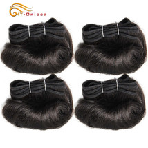 Brazilian Curly Hair Weave Bundles 100% Human Hair 4 Bundles Afro 1B 30 Burgundy - £9.58 GBP+