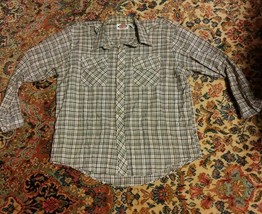 000 Men&#39;s ? XL Plaid Dickies Long Sleeve button Down Shirt - $9.99