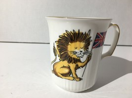 Royal Albert Fine Bone China cup with UK Lion and Union Jack numbered B77-8 - $14.54