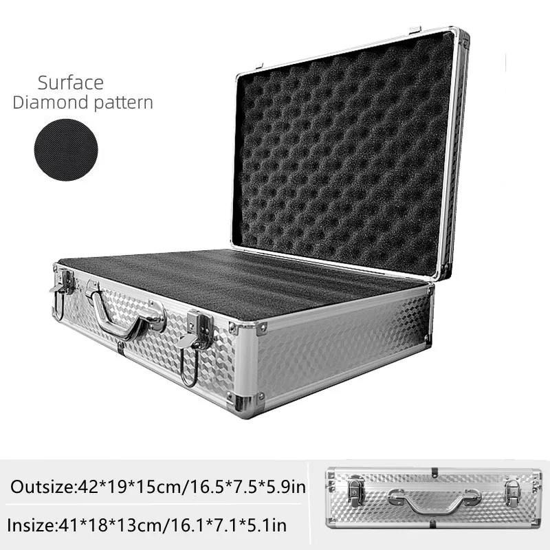 Protective Tool Box Aluminum Alloy Anti-fall Equipment Tool Case With Pre-cut Sp - £53.90 GBP
