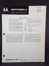 Motorola 1958 Plymouth, Dodge Auto Radio Service Manual Model 501, 502 - $6.93