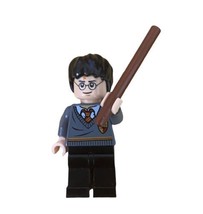 Lego Young Harry Potter boy Hogwarts school Short Minifigure With Wand - £3.56 GBP