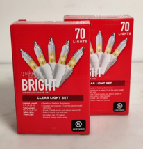 Make The Season Bright Christmas Indoor/Outdoor 70-Ct Clear Light Set (2... - £15.41 GBP