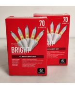 Make The Season Bright Christmas Indoor/Outdoor 70-Ct Clear Light Set (2... - £15.18 GBP