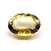 70.2Ct Un+ Natural Limón Cuarzo Ovalado Facetado Piedra Preciosa - £37.16 GBP