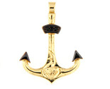 Anchor Unisex Charm 10kt Yellow Gold 323209 - £111.45 GBP