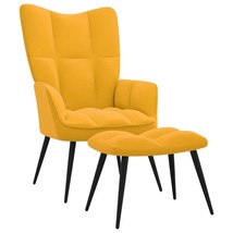  Relaxing Chair With Stool Mustard Yellow - $3,211.42 MXN