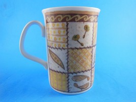 Patchwork Fine China Mug Cup Expressions Leaves Seeds Royal Daulton Engl... - $9.89