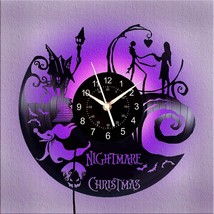 Nightmare Christmas Vinyl Record Wall Clock, Christmas Decorations Gifts... - $54.99