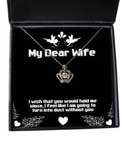 Joke Wife Crown Pendant Necklace, I Wish That You Would Hold me Close, I Feel Li - £38.91 GBP