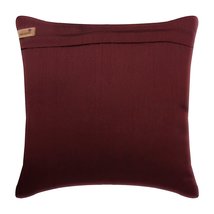 Sequins Embellished Deep Red Art Silk 16&quot;x16&quot; Pillow Cover, Dots of Cheer - £25.46 GBP+