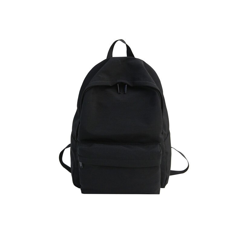 Solid Canvas Backpack For Teenagers Women Casual Large Capacity School Bag Simpl - £27.35 GBP