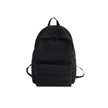 Solid Canvas Backpack For Teenagers Women Casual Large Capacity School Bag Simpl - £27.83 GBP