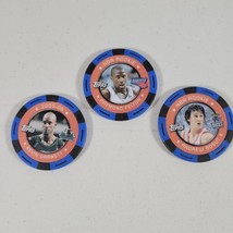 NBA Poker Chip Lot Blue Kevin Garnett Andrew Bogut Raymond Felton 2005-2006 - £11.25 GBP