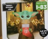 DISNEY Star Wars The Child Baby Yoda Inflatable 4.5FT LED Holiday Christ... - $59.39