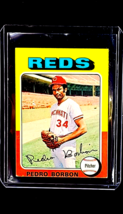 1975 Topps Mini #157 Pedro Borbon Cincinnati Reds Vintage Baseball Card - £2.24 GBP
