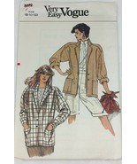 Vintage Very Easy Vogue 8572 Jacket Loose Fitting Sewing Pattern Womens ... - £19.74 GBP