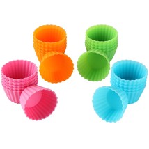 Silicone Mini Cupcake Holders, Mini Cupcake Liners, Pastry &amp; Dessert Cup... - £20.33 GBP