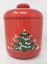 Waechtersbach Red Christmas Tree 9&quot; Cookie Jar Canister w Lid  U253 - £39.95 GBP