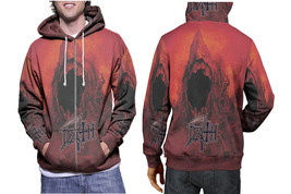 DEATH BAND METAL Hoodie Sporty Casual Graphic Zip up Hoodie - £26.54 GBP+