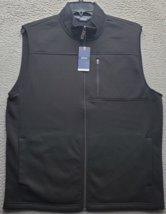 IZOD Vest Mens Large Black Fleece Lined Golf Performance Sleeveless Full... - $34.46