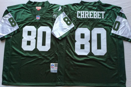 Men&#39;s Wayne Chrebet #80 Stitched Jersey Green - T-Shirts - $44.45