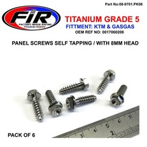 Pack 6 TITANIUM Dual Drive Screws For Plastics M8x20mm KTM EXC models 2004-2022 - £30.78 GBP