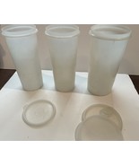 Vintage Tupperware Handolier Clear Canisters and Lids 262-6 733-3 261-11... - £10.35 GBP