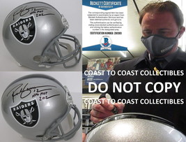 Rich Gannon 2002 NFL MVP signed Oakland Raiders full size helmet proof Beckett  - £315.39 GBP