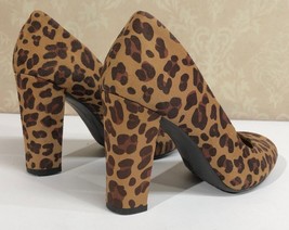 Merona Leopard Man Made Vegan Womens High Heel Shoes Size 5 1/2 Five and Half - £16.56 GBP