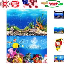 Durable 16”x40” Aquarium Poster - HD Colorful Fish Landscape for Refined... - $350.07 MXN