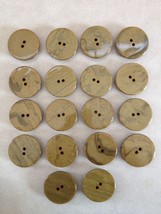 Vintage Mid Century Lot of 18 Brown Olive Green Marbled Two Hole Buttons... - $24.74