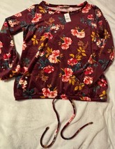 Loft Floral Velvet Top Blouse Size Medium Women New With Tags - $21.04