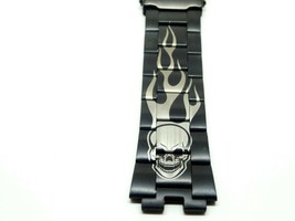 Unique Laser engraved flaming skull watch band. Custom made - £33.48 GBP