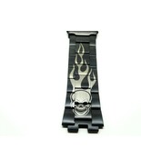 Unique Laser engraved flaming skull watch band. Custom made - $56.96 CAD