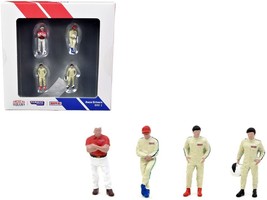 &quot;Race Drivers&quot; 4 Piece Diecast Figure Set &quot;BRE&quot; for 1/64 Scale Models by Tarmac - £21.67 GBP