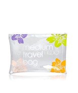 Bloomingdales Clear Plastic Floral Medium Travel Bag Cosmetic Bag - $19.05 CAD