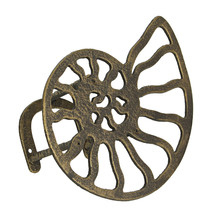 Bronze Cast Iron Nautilus Shell Decorative Garden Hose Holder Nautical D... - £58.42 GBP