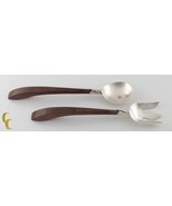 Hcv Plata Mexico .925 Argent Sterling Salade Portion Ensemble W / Bois P... - $272.18 CAD