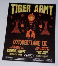 Tiger Army Octoberflame IV Concert Promo Card Vintage 2011 Grove Of Anaheim - £15.41 GBP