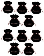 Pandora Charm Jewelry Black Velvet Gift Bags Pouches Lot of 10 - £17.08 GBP