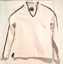 Adidas ClimaLite Stretch Womens Size S White Tennis Golf Polo Shirt Athl... - $20.85