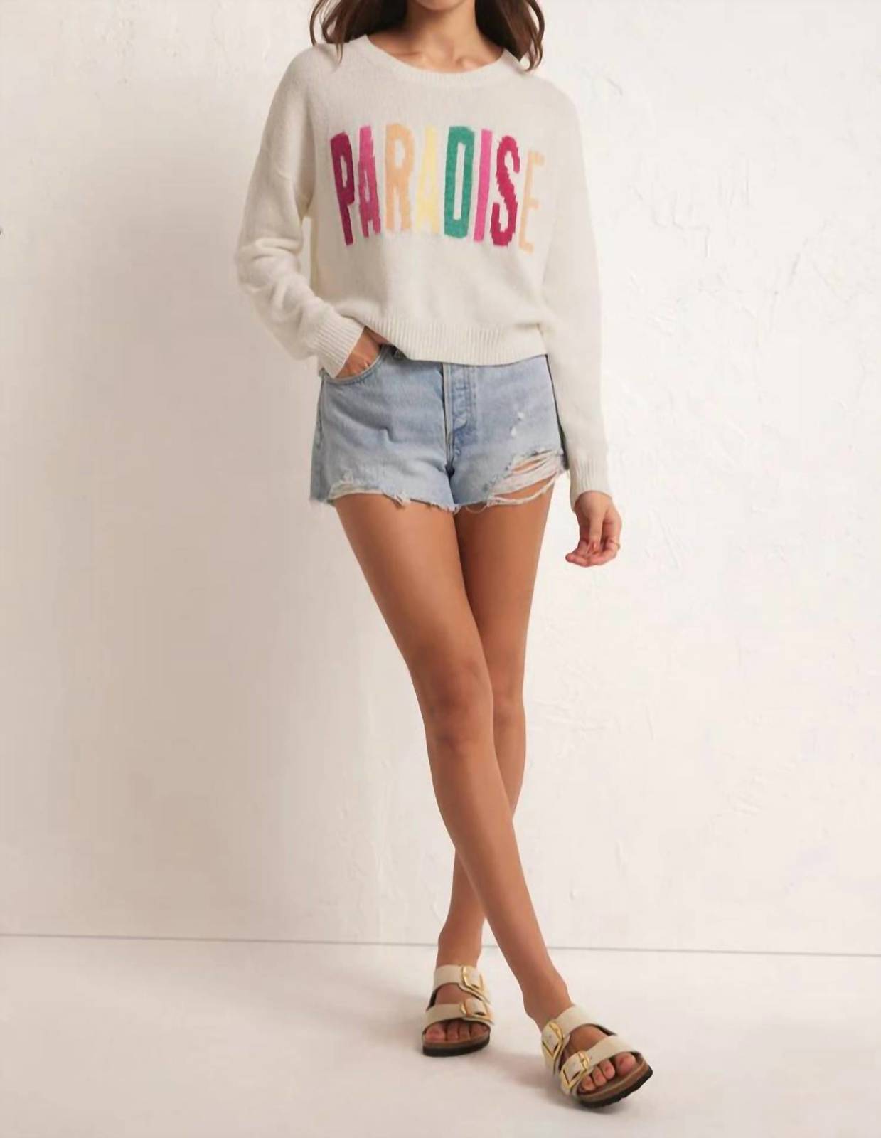 Z Supply paradise sweater in White